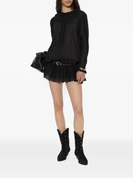 Rochie mini Marant Etoile cu broderie negru