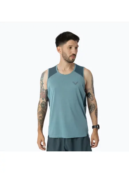 Tricou de alergare pentru bărbați DYNAFIT Sky Tank smoke blue albastru