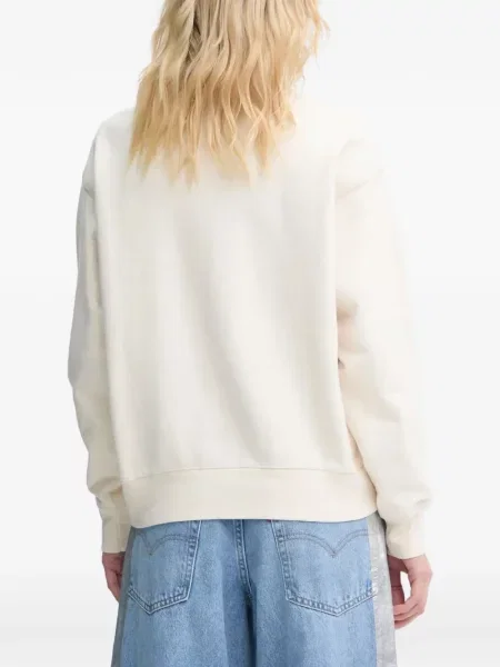 Pulover Levi's® skinny fit cu imagine cu decolteu rotund galben