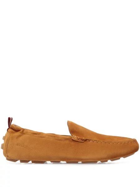Pantofi loafer Bally din piele de căprioară maro