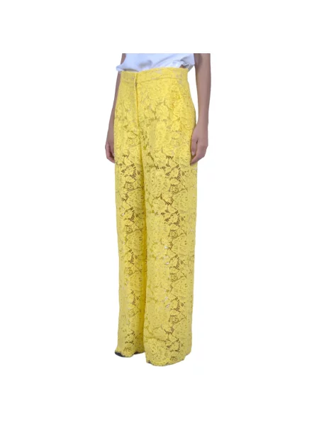 Spodnie Dolce And Gabbana w kwiatki żółte