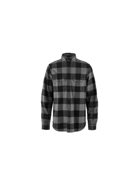 Fjällräven Övik Heavy Flannel Shirt M Black-Grey Mężczyźni Koszula Fjällräven Wielobarwny Size: S czarna