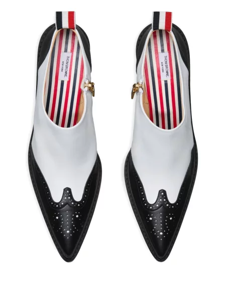 Botine Thom Browne din piele alb