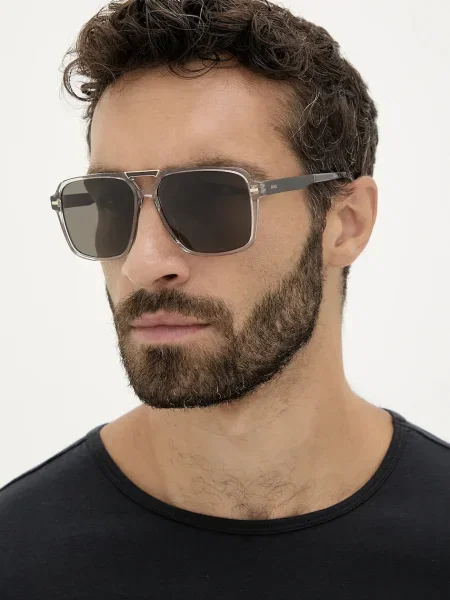 BOSS BLACK Ochelari de soare BOSS gri
