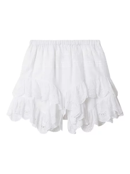 Pantaloni scurți Marant Etoile cu volane alb