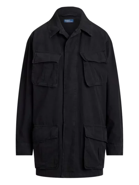 Szerokie polo Polo Ralph Lauren z przetarciami w paski czarne