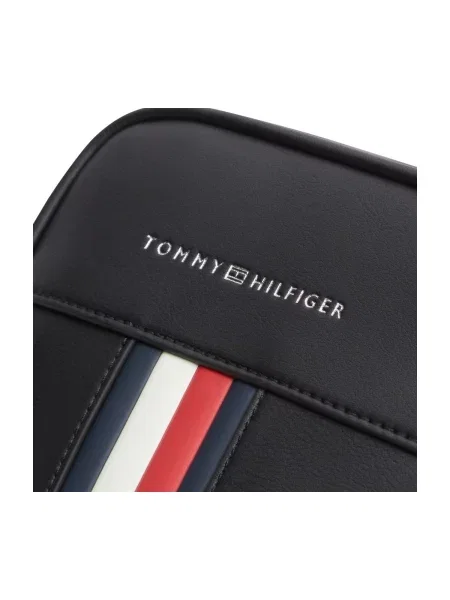 TOMMY HILFIGER Geantă de umăr roșu / negru / alb albastru