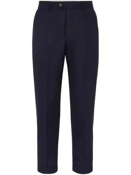 Pantaloni Brunello Cucinelli de lână albastru