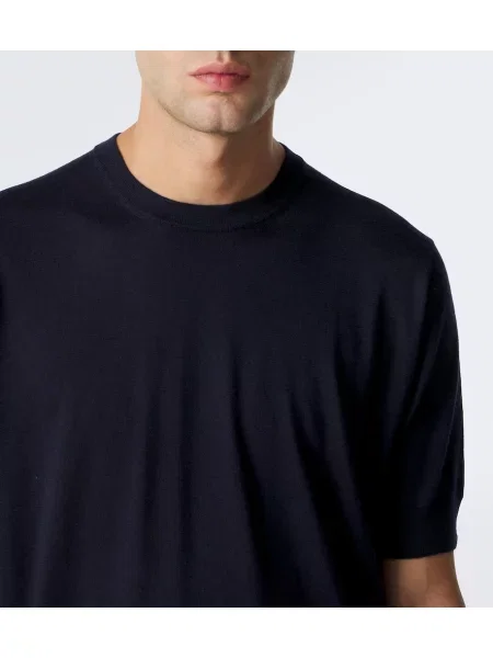 Pulover Thom Sweeney de mătase albastru
