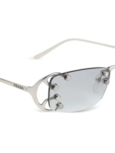 Saulės akiniai Prada Eyewear su spygliais sidabrinė