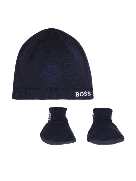 Komplet kapa in nogavice Boss Mornarsko modra
