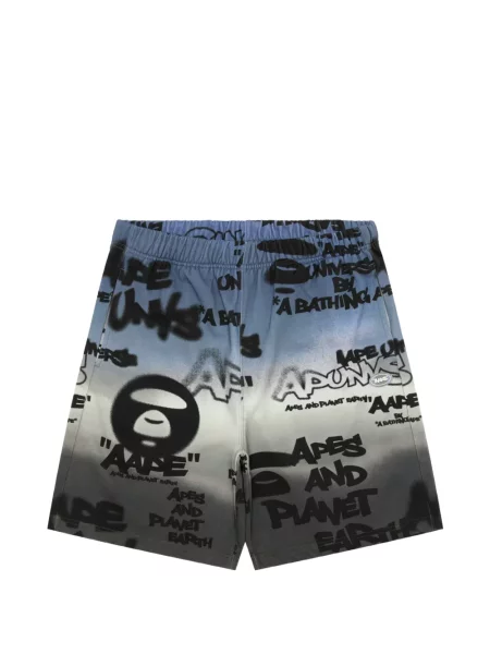 Pantaloni scurți Aape By A Bathing Ape cu imagine gri