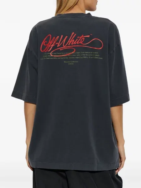 Μπλούζα Off-white με σχέδιο λευκό