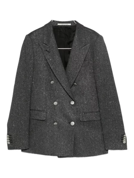 Sacou Tagliatore cu model herringbone gri