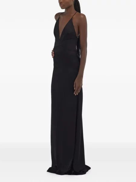 Rochie maxi Roberto Cavalli cu spatele deschis negru