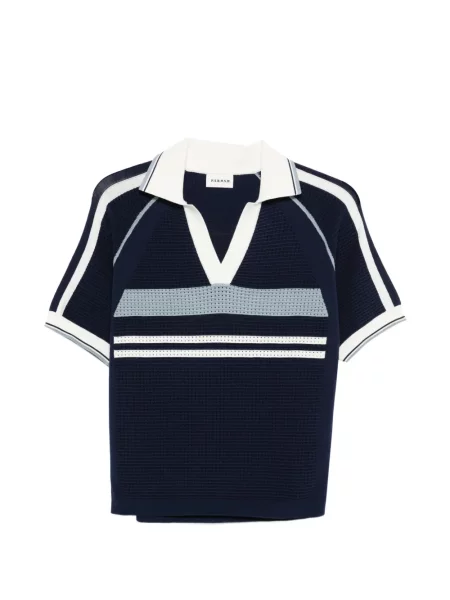 Tricou P.a.r.o.s.h. tricotate scurt albastru