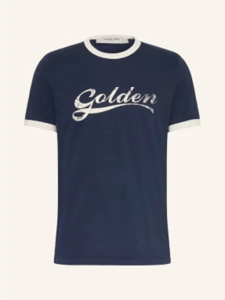 Golden Goose Tričko tmavě / krémová modrá