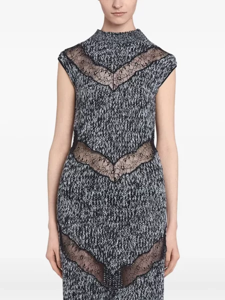 Rochie Giambattista Valli din dantelă de costum gri