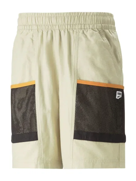 PUMA Pantaloni DOWNTOWN bej închis / portocaliu / negru