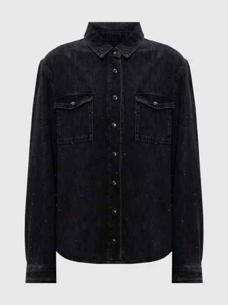 Джинсова сорочка з логотипом Twinset чорна