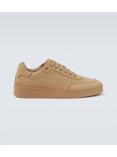 Sneakerși Saint Laurent din piele bej