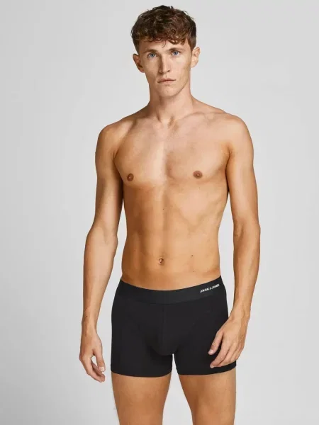 JACK & JONES Boxerky / biela čierna
