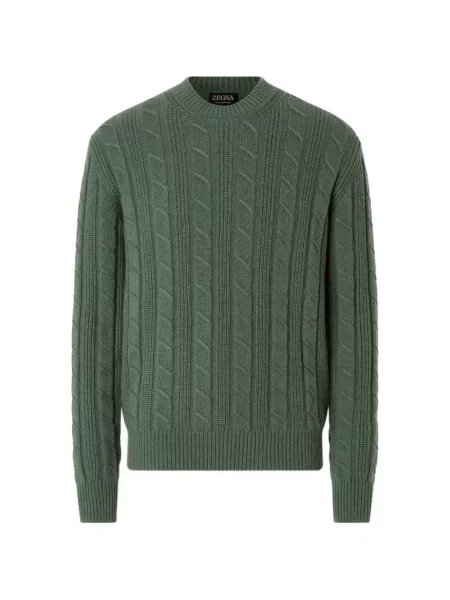 Pulover Zegna din cașmir verde