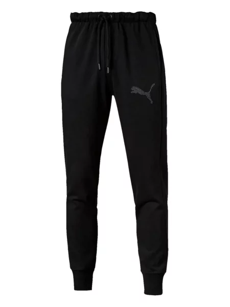 Pantaloni Puma din fleece alergare negru
