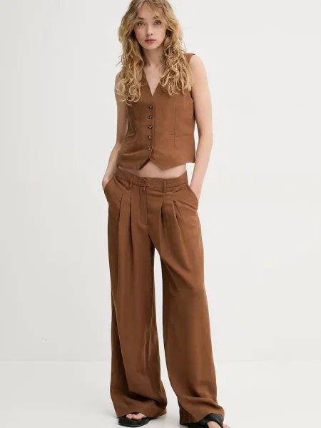 Жилет Herskind однобортный коричневый