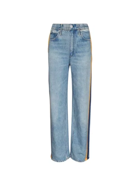 Pantaloni Rag & Bone cu imagine alergare albastru