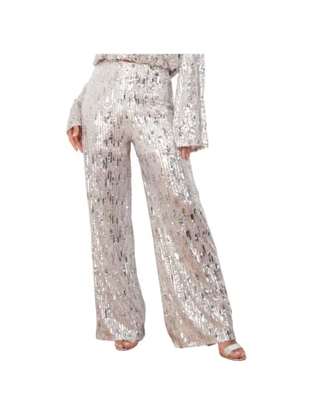 Pantaloni La Modeuse argintiu