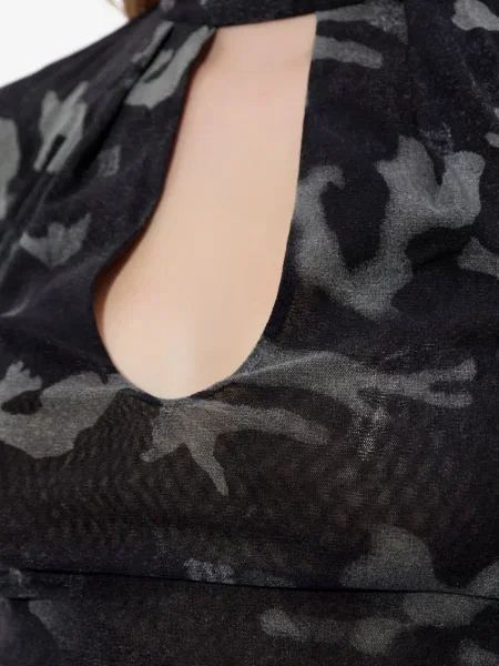 Bluză Misbhv cu imagine cu model camuflaj negru