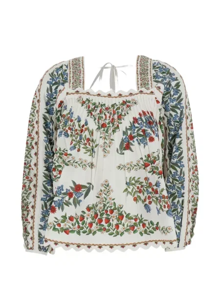 Bluză Farm Rio cu model floral cu imagine alb