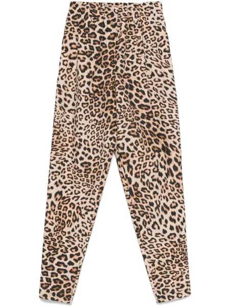 Pantaloni A Paper Kid cu imagine cu model leopard maro