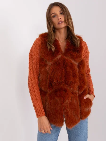 Vestă Fashionhunters portocaliu