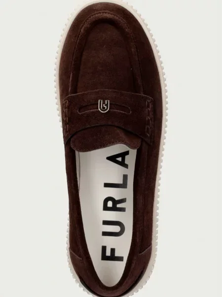 Furla női velúr mokaszin Sky barna