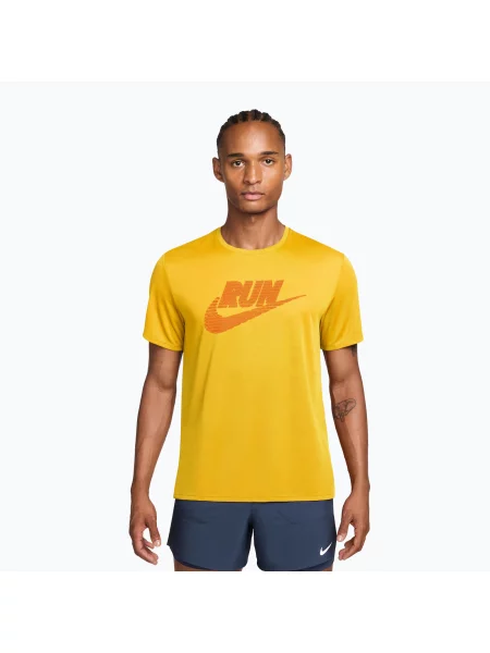 Tricou de alergare pentru bărbați Nike Miler Dri-Fit UV laser orange/total orange portocaliu