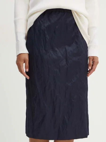 Fustă midi Weekend Max Mara până la genunchi albastru