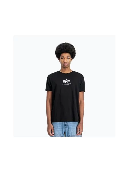 Футболка Alpha Industries Basic Mid Logo чорна