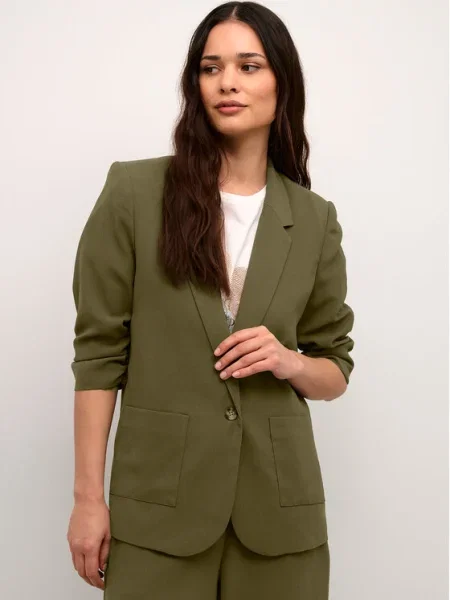 Cream Sacou Crcocamia verde