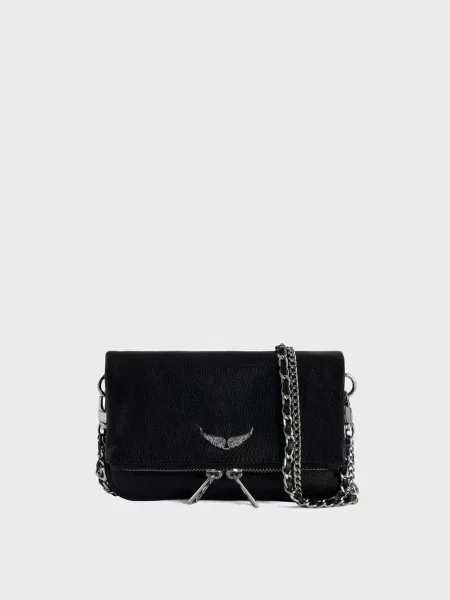 Шкіряний клатч Zadig&voltaire чорний