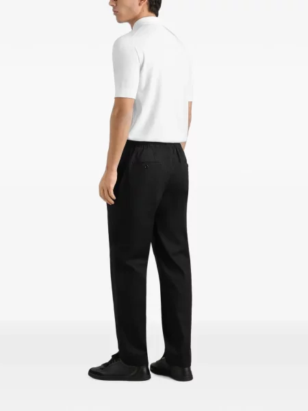 Tricou polo Dolce & Gabbana de lână negru