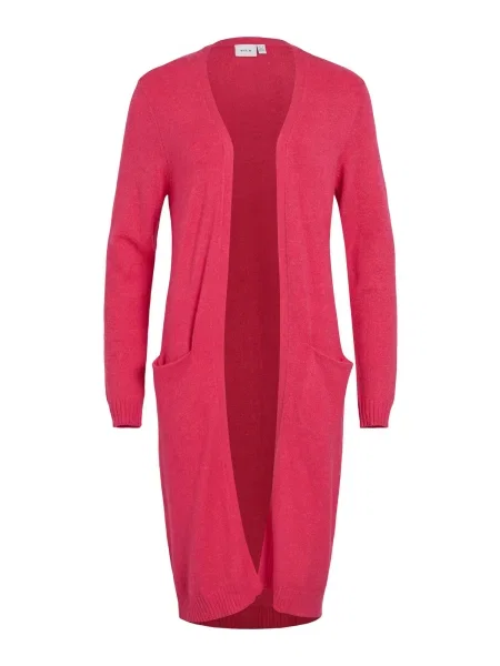 VILA Geacă tricotată VIRil închis roz