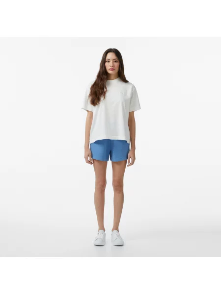 Lacoste T-Shirt Z Okrągłym Dekoltem Loose Fit biały