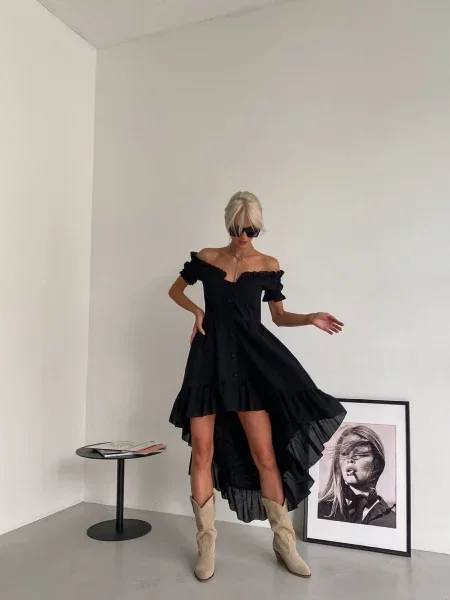 Платье миди Milirud софтшелл черное