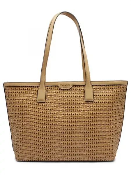 TWINSET Geantă shopper bej