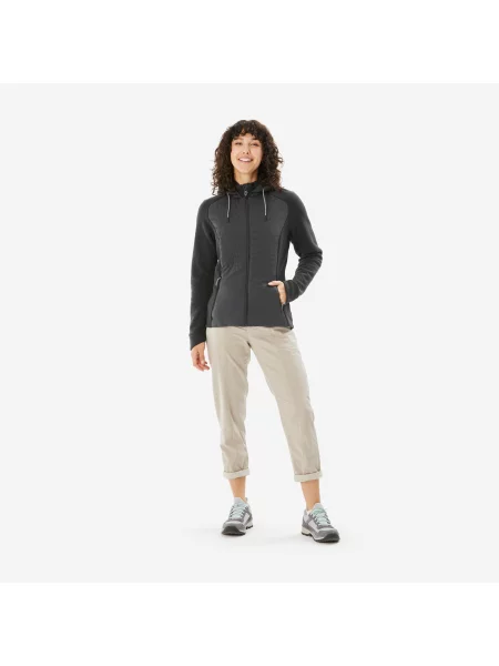 Bluza turystyczna Quechua Hybrid czarna