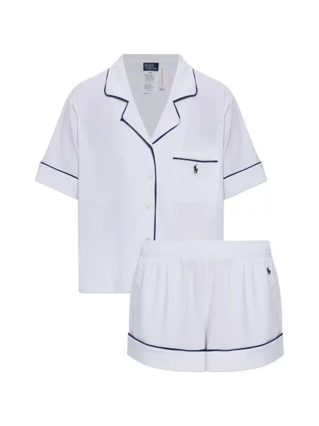 Tricou polo Polo Ralph Lauren cu broderie din dantelă în carouri albastru