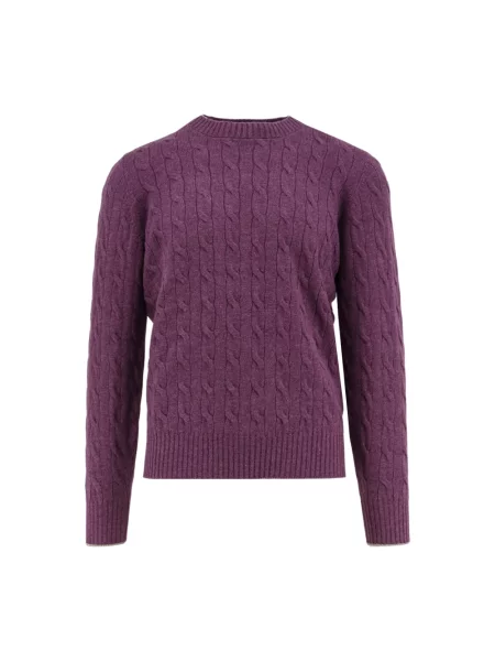 Sweter Brunello Cucinelli fioletowy