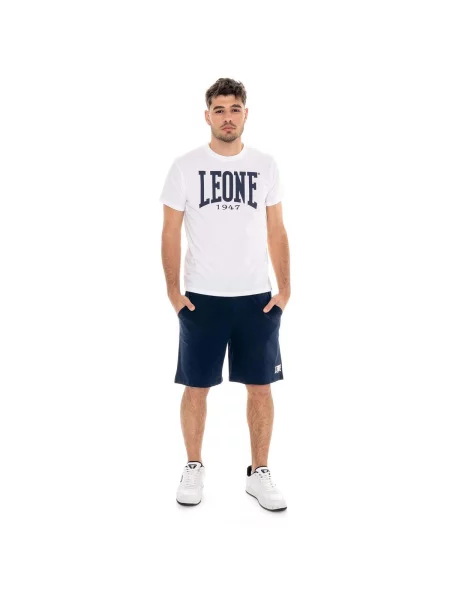Scurt tricou Leone 1947 cu mâneci scurte cu autograf alb